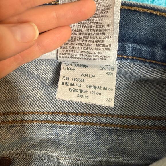 Levi’s 514 Men’s Jeans 34x34 Vintage Straight Fit 100% Cotton Made in Mexico - Picture 14 of 16